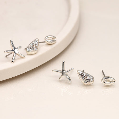 Seashell Studs 3 Pack