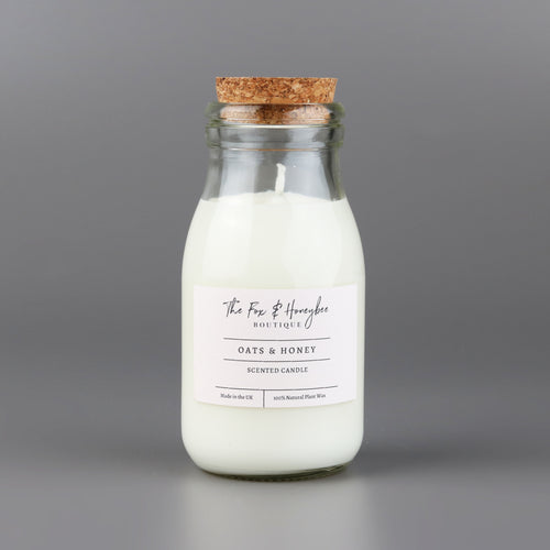 Milk Bottle Candle (Oats & Honey)