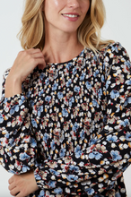 Load image into Gallery viewer, Shirred Smock Floral Midi Dress