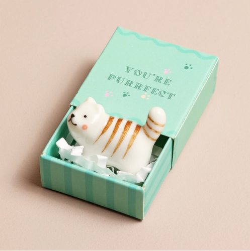 Tiny Matchbox (Ceramic Cat)