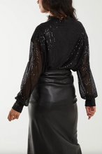 Load image into Gallery viewer, Sequin Shirt (Black)