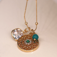 Load image into Gallery viewer, Mandala Necklace with crystals