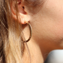 Load image into Gallery viewer, Hammered Hoop Earrings