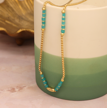 Load image into Gallery viewer, Aqua Bead Necklace