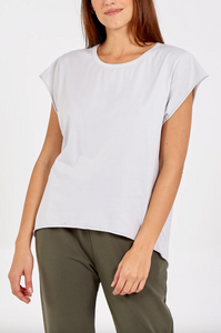 Cap Sleeve High Low Rolled Edge Top (colour options)
