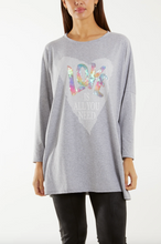 Load image into Gallery viewer, &#39;Love&#39; Rainbow Sequin Top (colour options)