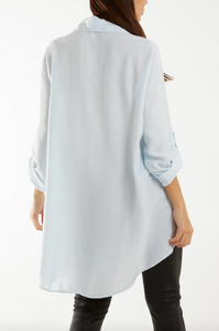 Roll Sleeve Shirt (Light Blue)