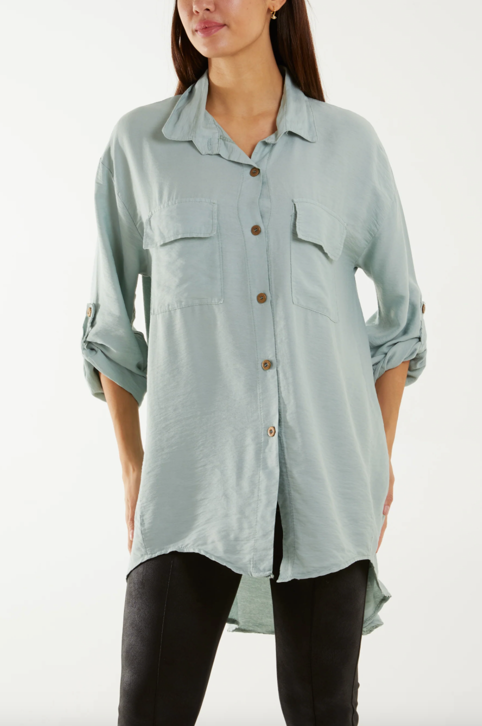 Roll Sleeve Shirt (Sage)