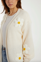 Load image into Gallery viewer, Daisy Flower Open Cardigan (Ivory)