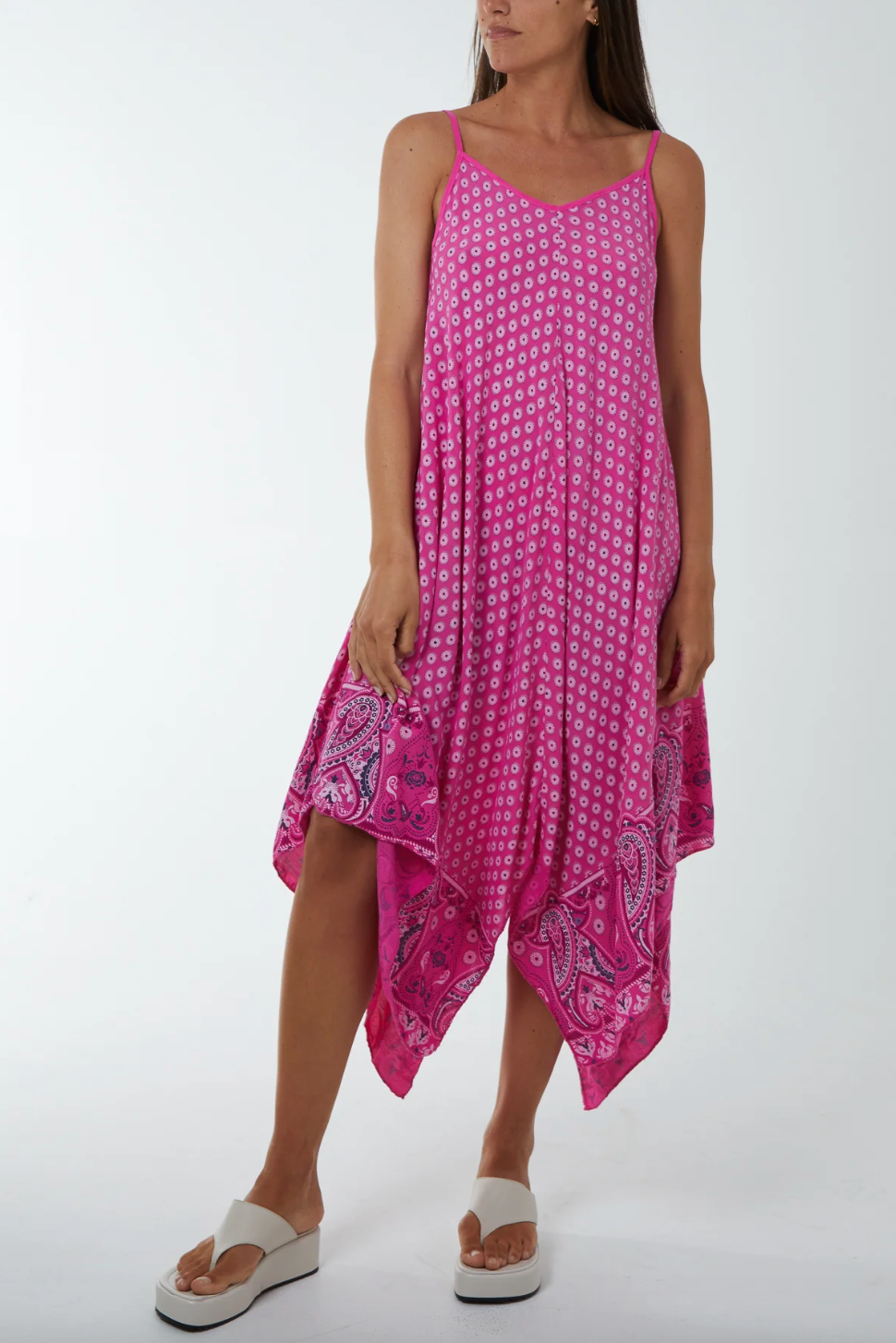 Hanky Hem Sun Dress (Pink)