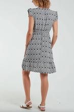 Load image into Gallery viewer, Aztec Moroccan Frill Sleeve Dress