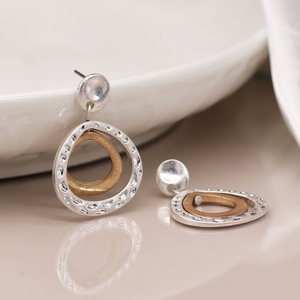 Double Teardrop Stud Earrings