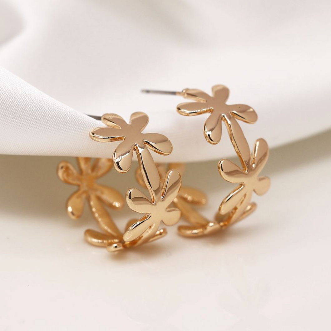 Daisy Chain Hoop Earrings