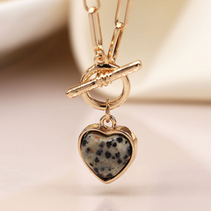 Golden Dalmation Heart Earrings