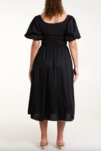 Puff Sleeve Dress (Black)