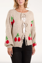 Load image into Gallery viewer, Cherry Cardigan (Beige)