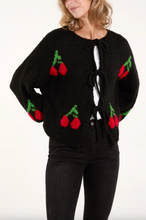 Load image into Gallery viewer, Cherry Cardigan (Black)