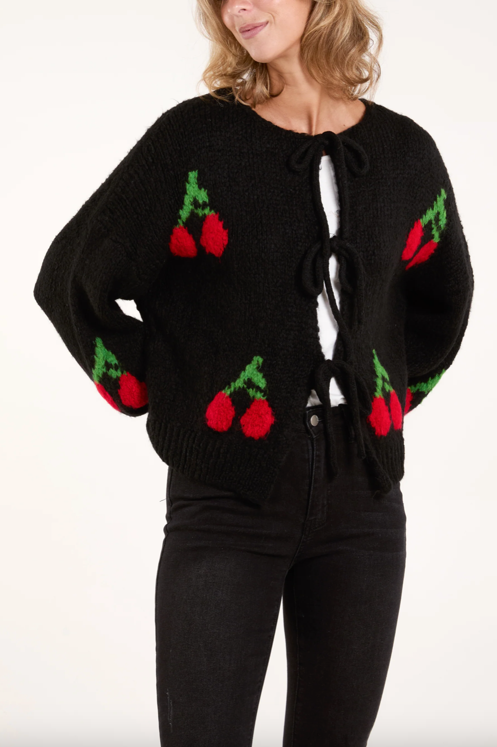 Cherry Cardigan (Black)