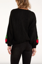 Load image into Gallery viewer, Cherry Cardigan (Black)