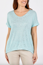 Load image into Gallery viewer, Silver Splatter T-Shirt (Mint)