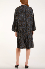 Load image into Gallery viewer, Leopard Print Tiered Midi Dress (Charcoal)