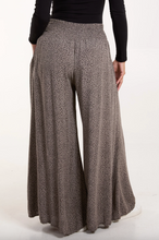 Load image into Gallery viewer, Leopard Print Elasticated Waist Wide Leg Trousers (Mocha)