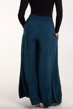 Load image into Gallery viewer, Leopard Print Elasticated Waist Wide Leg Trousers (Teal)