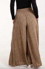 Load image into Gallery viewer, Leopard Print Elasticated Waist Wide Leg Trousers (Camel)