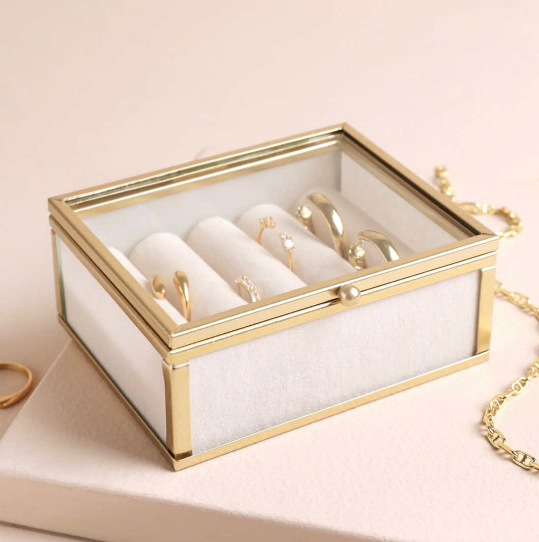 Mini Glass Jewellery Box