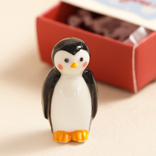 Load image into Gallery viewer, Tiny Matchbox (Ceramic Penguin)