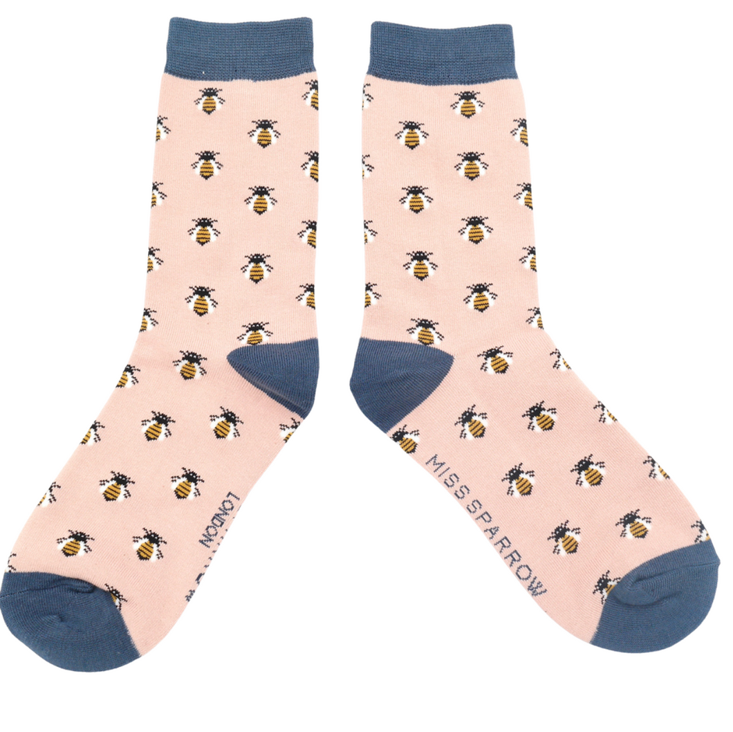 Socks - Honeybee (Dusky Pink)