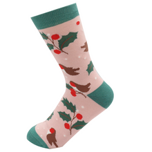 Load image into Gallery viewer, Socks - Winter Hedgerow (Dusky Pink)