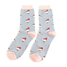 Load image into Gallery viewer, Socks - Robin (Denim Stripes)