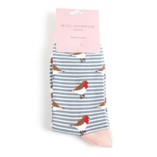 Load image into Gallery viewer, Socks - Robin (Denim Stripes)