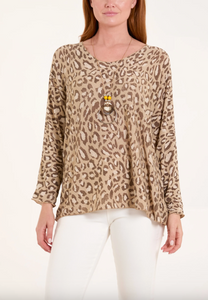 Leopard Print Necklace Top