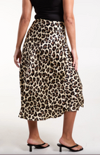 Load image into Gallery viewer, Satin Midi Skirt - Animal Print