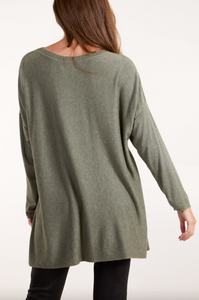 Leopard Heart Jumper (Khaki)