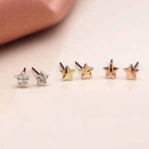 Triple Star Stud Earrings