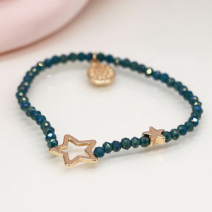 Bead Star Bracelet (Teal)