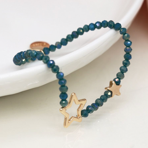 Bead Star Bracelet (Teal)