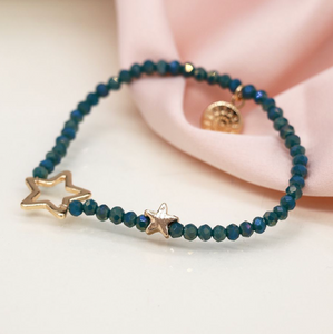 Bead Star Bracelet (Teal)