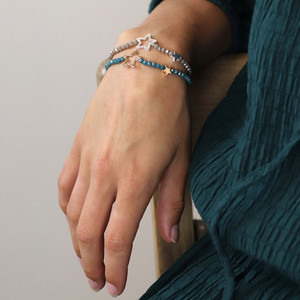 Bead Star Bracelet (Teal)