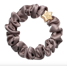 Load image into Gallery viewer, Silk Scrunchie - Gold Star (Iced Latte)