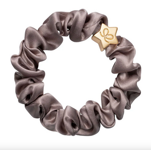 Silk Scrunchie - Gold Star (Iced Latte)
