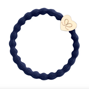 Bangle Band - Gold Heart (Navy Blue)