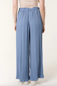 Wide Leg Trousers (Denim Blue)