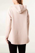 Load image into Gallery viewer, Textured Jersey Zip Up Hoodie (Stone)