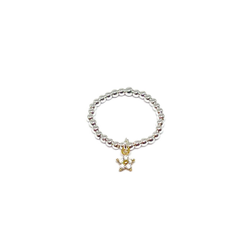 Stretch Ring (Gold Sparkle)