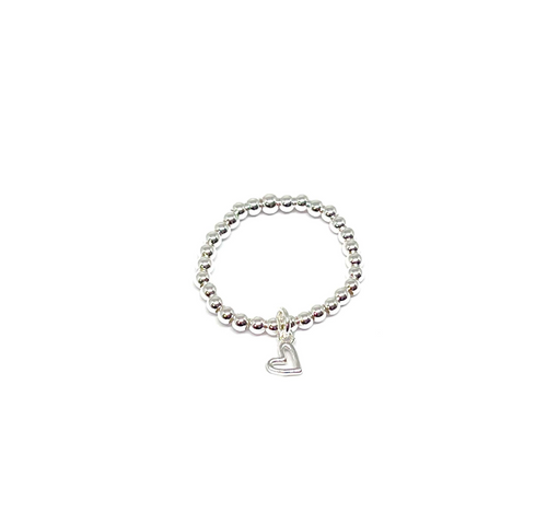 Stretch Ring (Silver Heart)