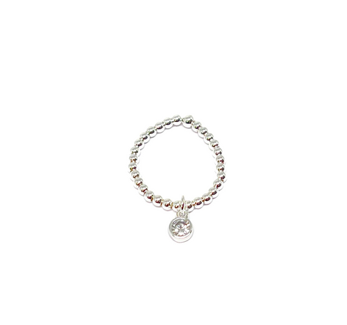 Stretch Ring (Silver Diamanté)